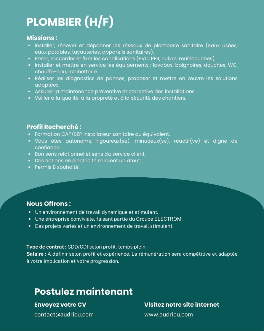Livret de recrutement Audrieu